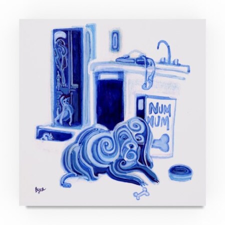 Trademark Fine Art Josh Byer 'Kitteh Want Floofs Num' Canvas Art, 14x14 ALI23154-C1414GG